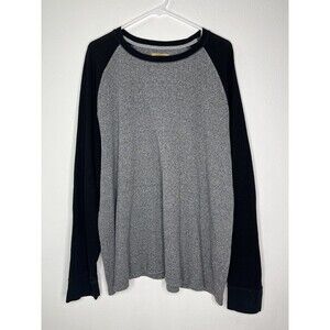 The Foundry Supply Co Long Sleeve Pullover Shirt Gray Black Mens Size 2XL EUC